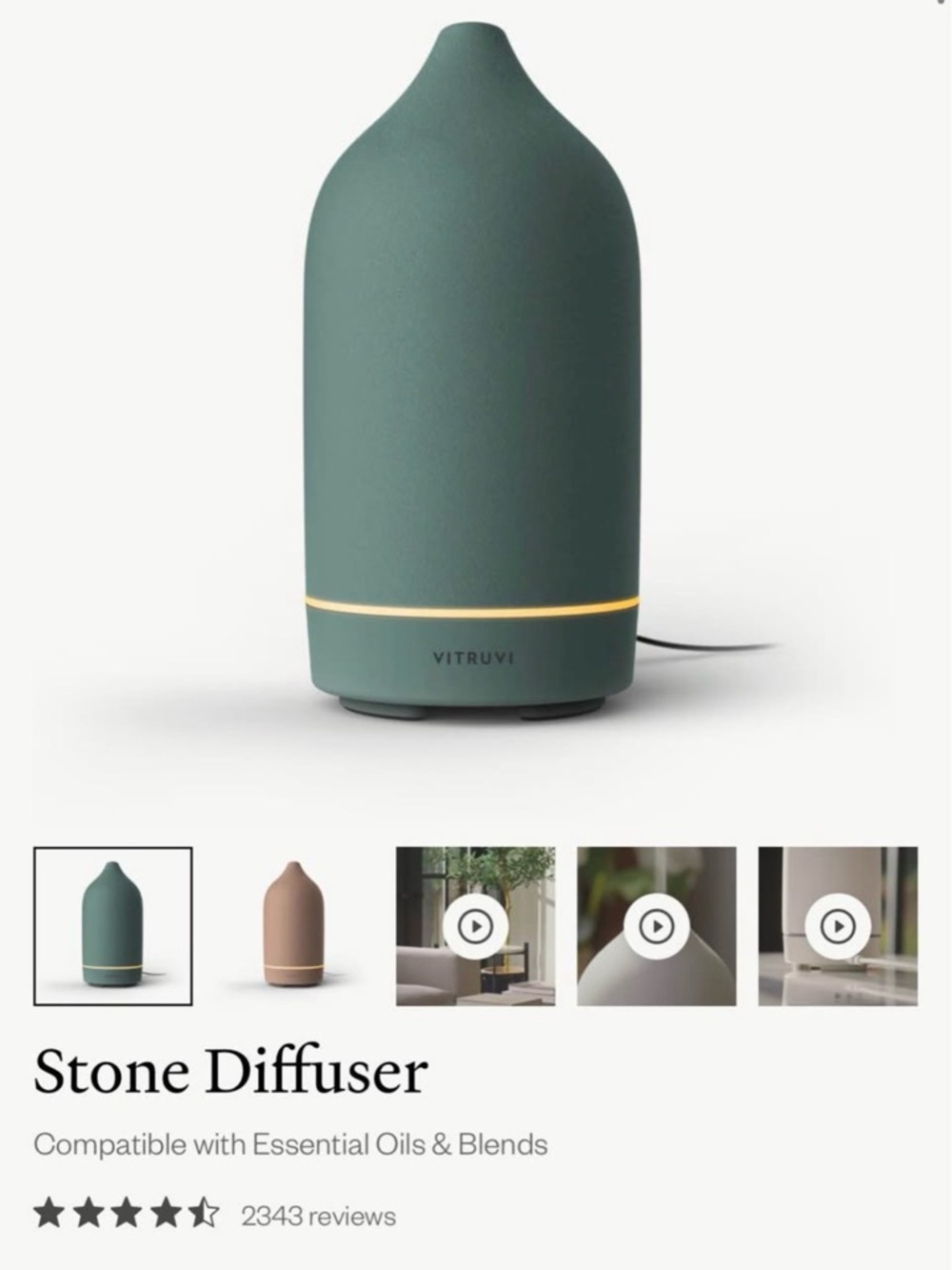 Vitruvi Stone Diffuser in Sea